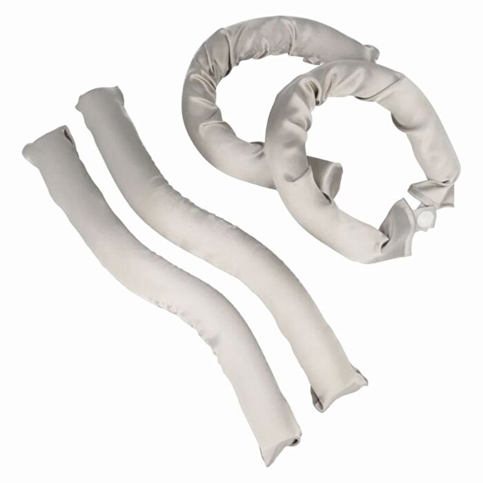 Set Of 2: Satin Hair Curler - Set Of 2: Grey