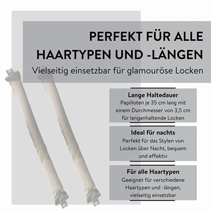 Set Of 2: Satin Hair Curler - Set Of 2: Grey