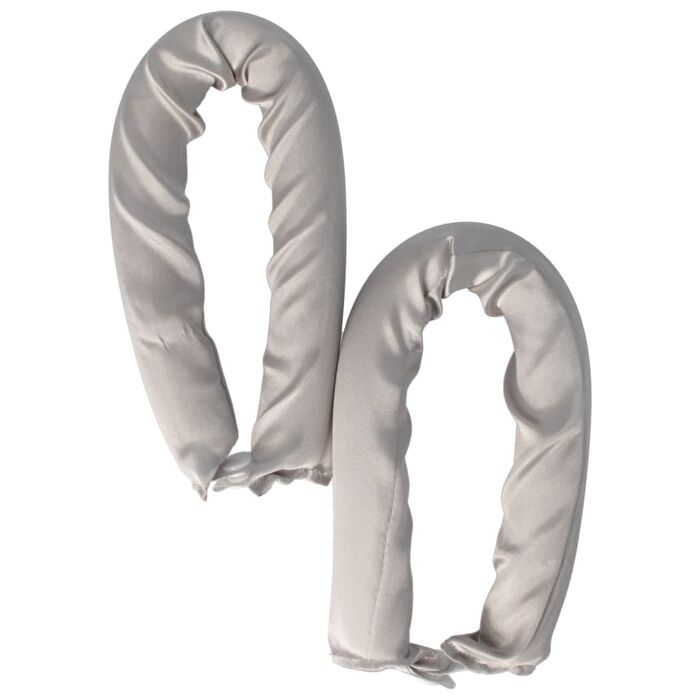 Set Of 2: Satin Hair Curler - Set Of 2: Grey