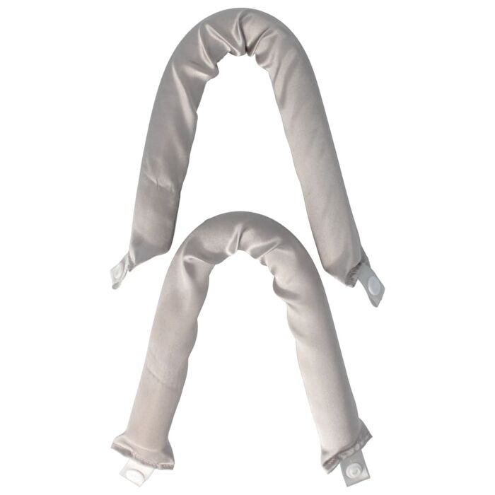 Set Of 2: Satin Hair Curler - Set Of 2: Grey