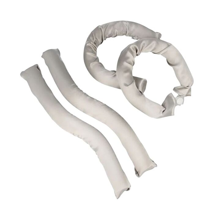 Set Of 2: Satin Hair Curler - Set Of 2: Grey
