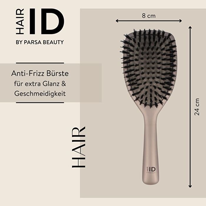 HAIR ID Anti-Frizz Paddle Brush - Beige