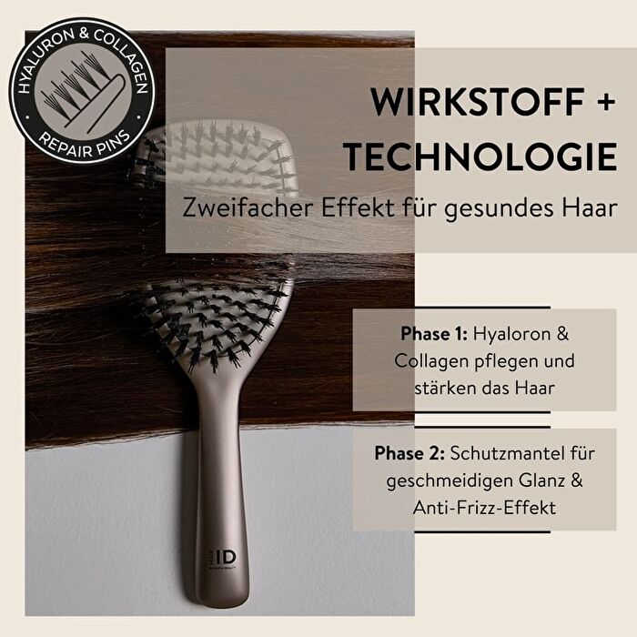 HAIR ID Anti-Frizz Paddle Brush - Beige