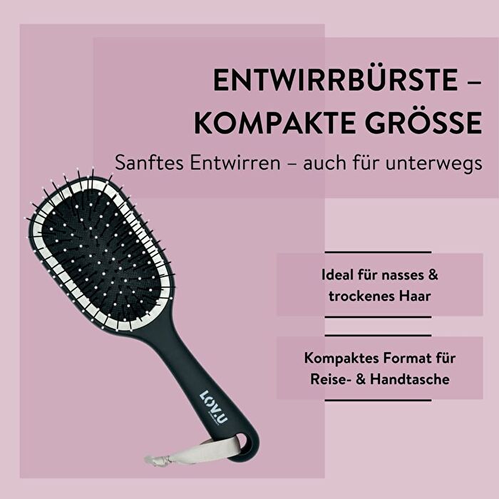 LOV.U Wet & Dry Paddle Brush - Black