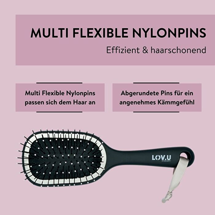 LOV.U Wet & Dry Paddle Brush - Black