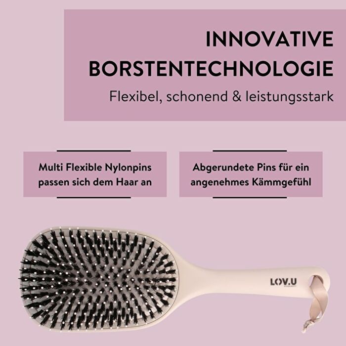 LOV.U Wet & Dry Paddle Brush - Beige