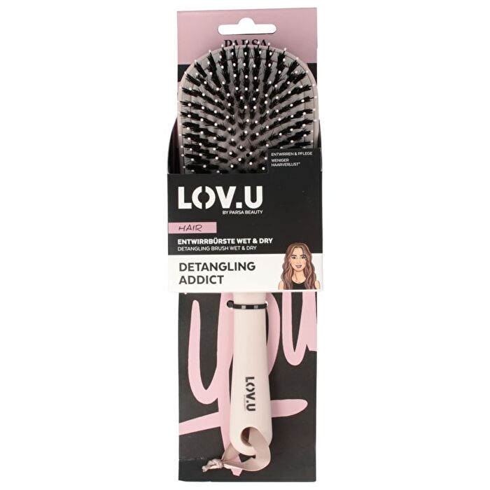 LOV.U Wet & Dry Paddle Brush - Beige