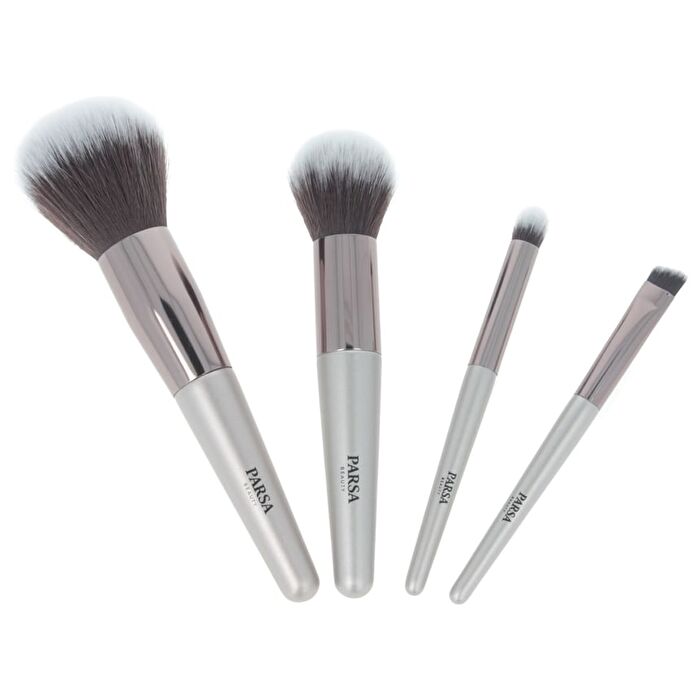 Mini Brush Set with Storage Bag - Beige