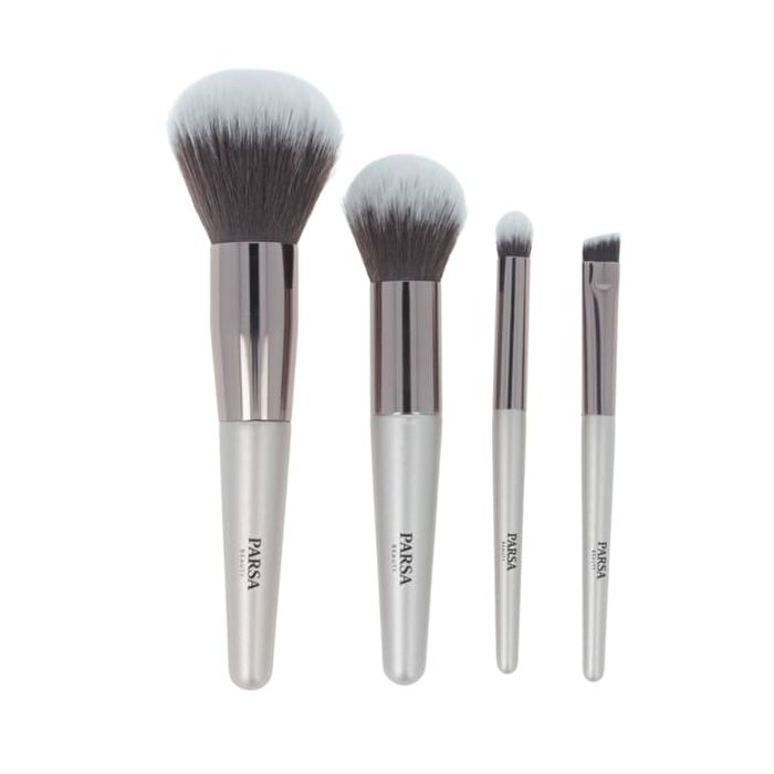 Mini Brush Set with Storage Bag - Beige