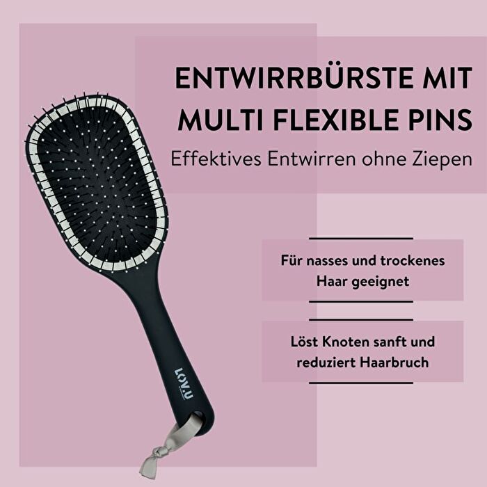 LOV.U Large Oval Wet & Dry Brush - Pink