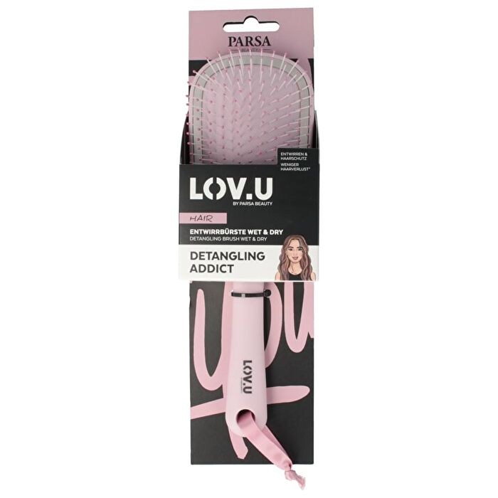 LOV.U Large Oval Wet & Dry Brush - Black