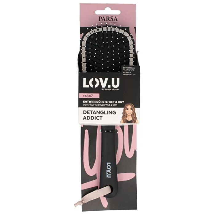 LOV.U Large Oval Wet & Dry Brush - Black