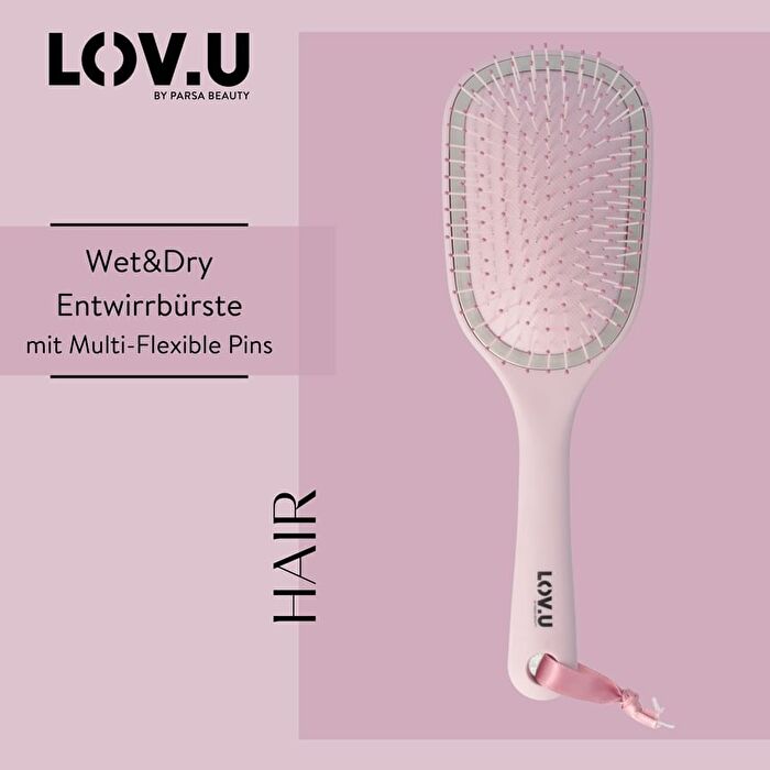LOV.U Large Oval Wet & Dry Brush - Black
