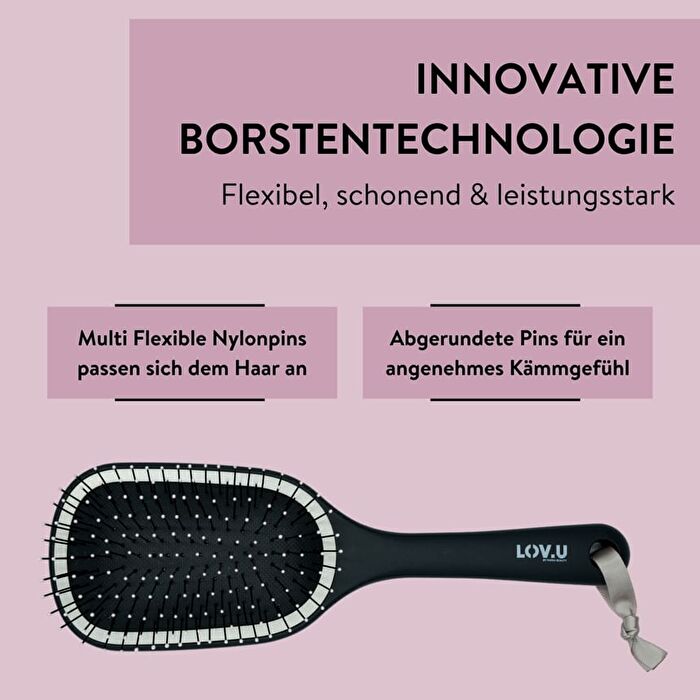 LOV.U Large Oval Wet & Dry Brush - Black