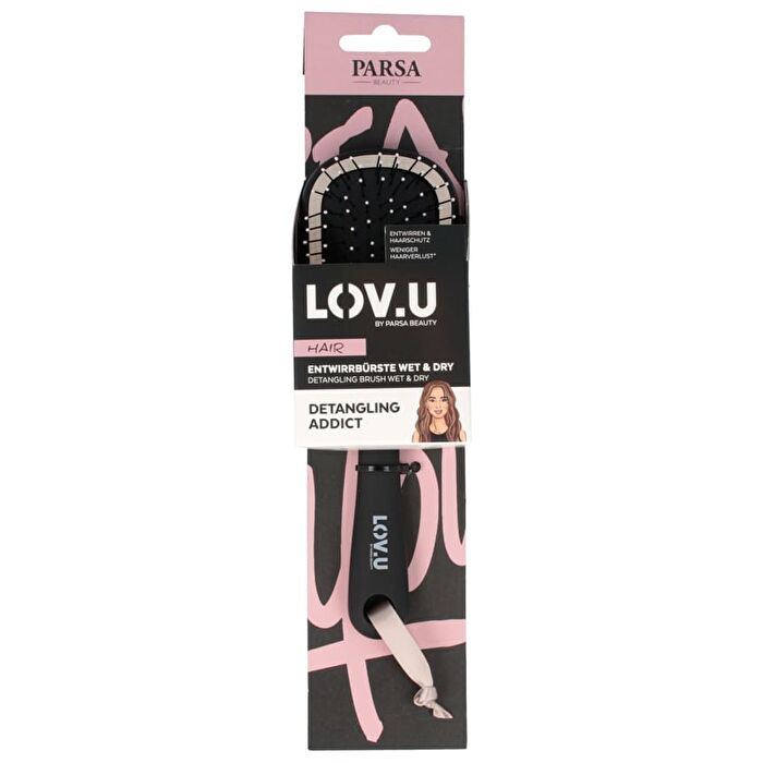 LOV.U Small Oval Wet & Dry Brush - Black