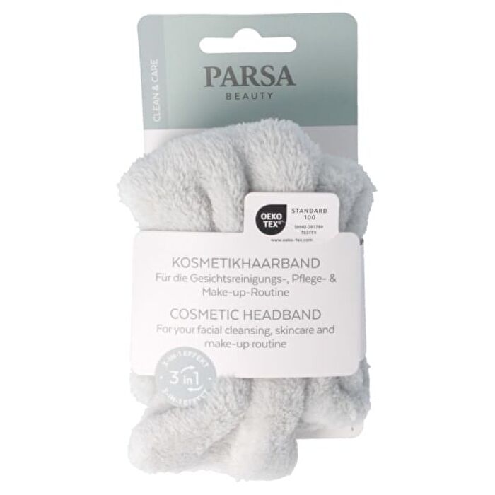 Bow Face Wash Headband - Grey