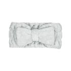 Bow Face Wash Headband - Grey