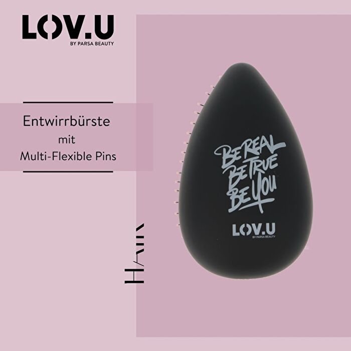 LOV.U Wet & Dry Hair Brush - Black