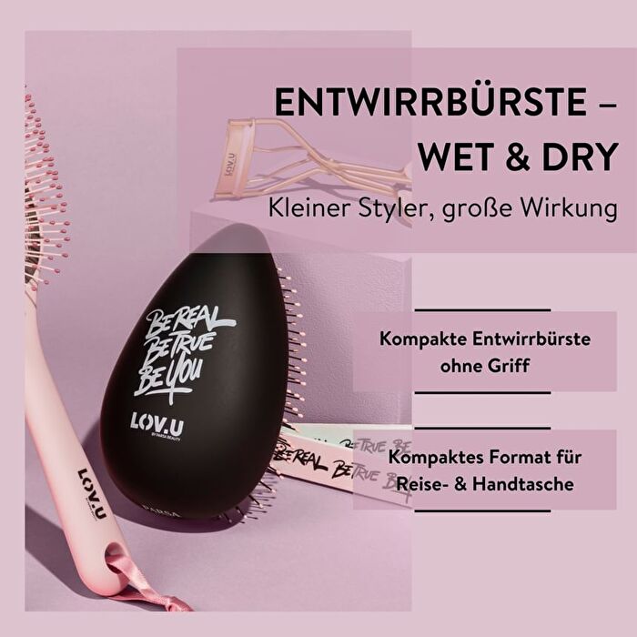 LOV.U Wet & Dry Hair Brush - Black