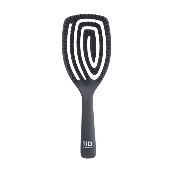 HAIR ID Mixed Bristles Spiral Brush - Black