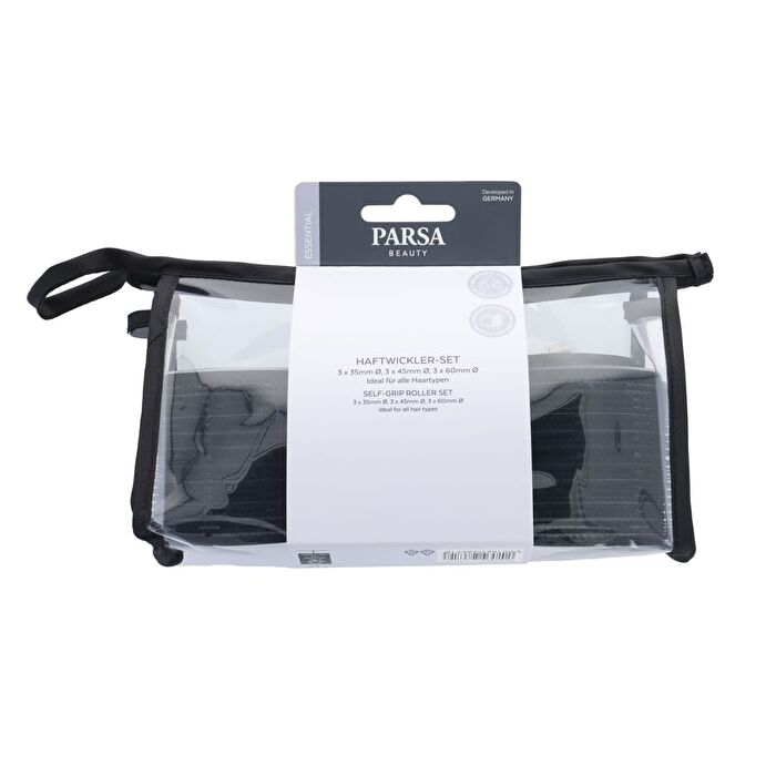 Hair Roller Set With Bag - Black