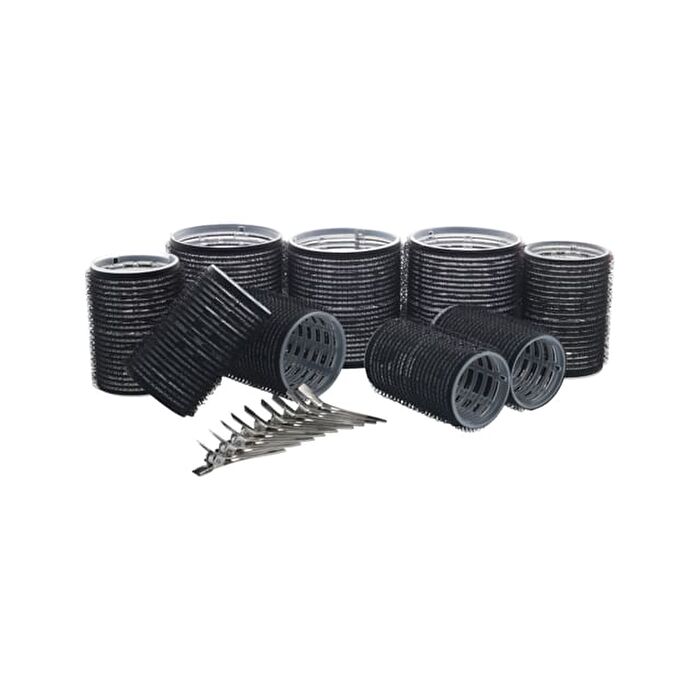 Hair Roller Set With Bag - Black