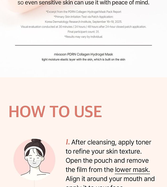 mixsoon PDRN Collagen Hydrogel Mask Set - 35g x 5 sheets