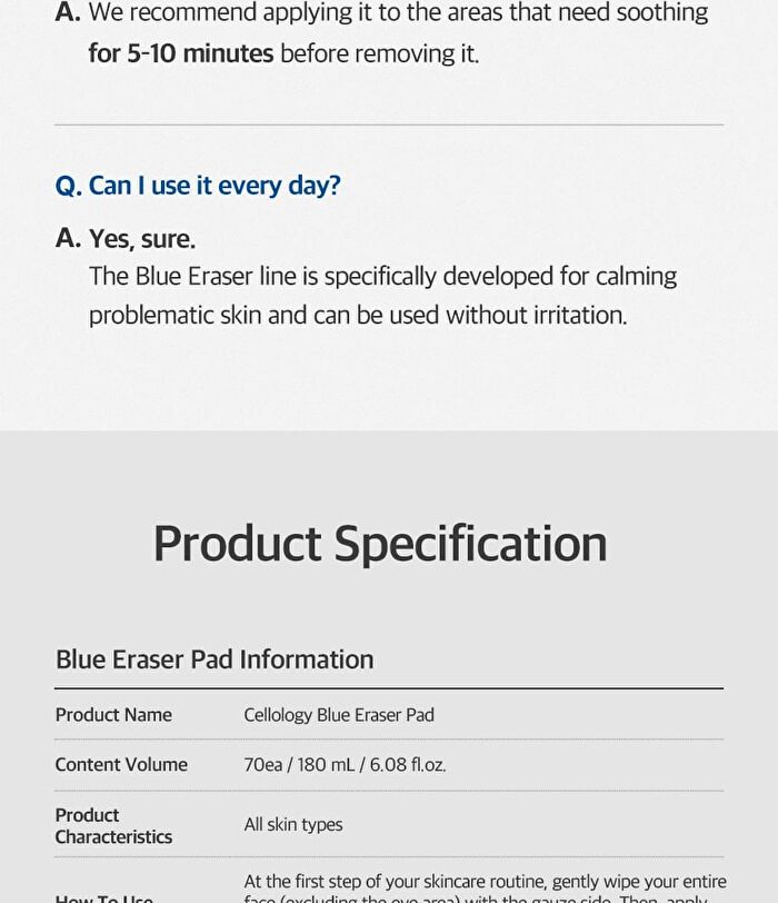 Blue Eraser Pad - 70 pads