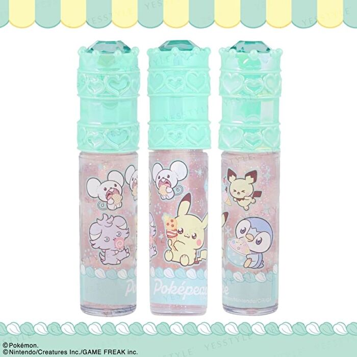 Pokemon Peaceful Place Lip Gloss With Stones Green - 1 pc