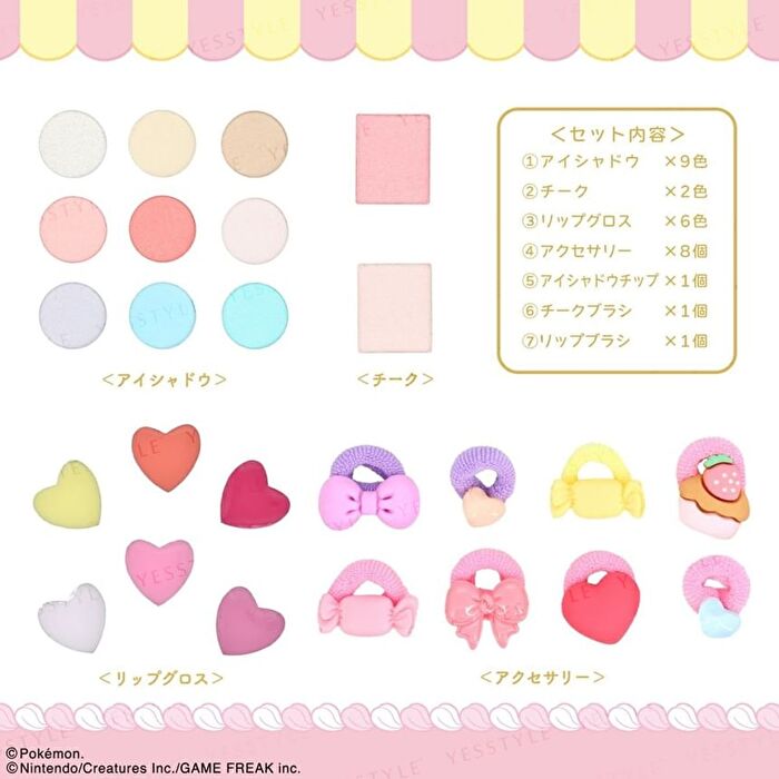 Shobido Pokemon Peaceful Place Makeup Palette Set Pink - 1 set