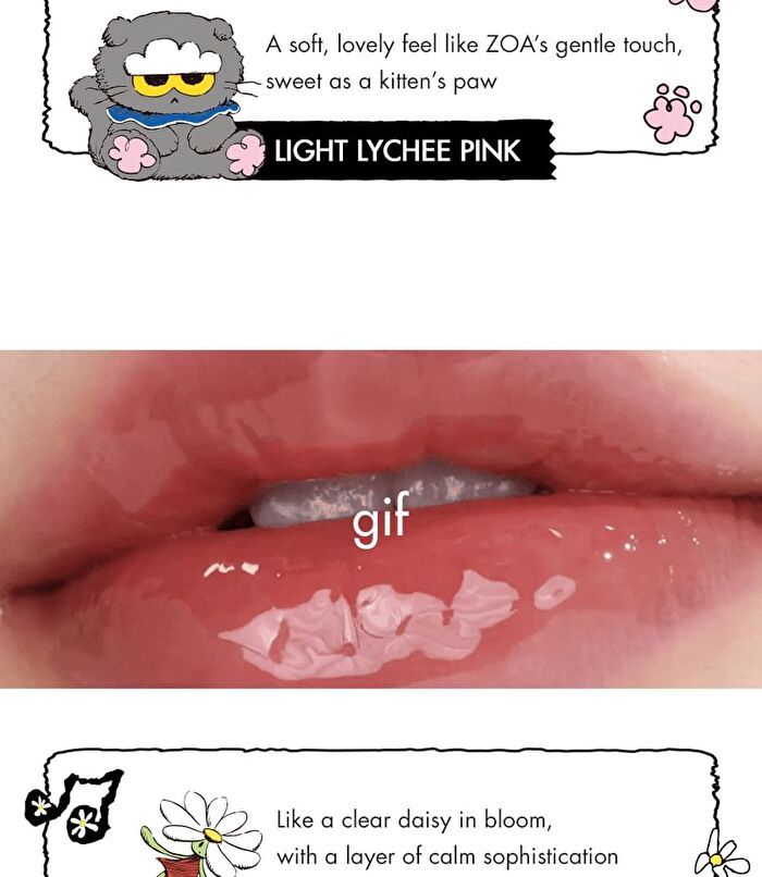 romand X ZO&FRIENDS The Juicy Lasting Tint - 4 Colors - #36 Kitten Lychee