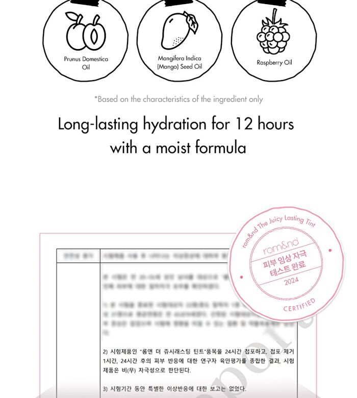romand X ZO&FRIENDS The Juicy Lasting Tint - 4 Colors - #36 Kitten Lychee