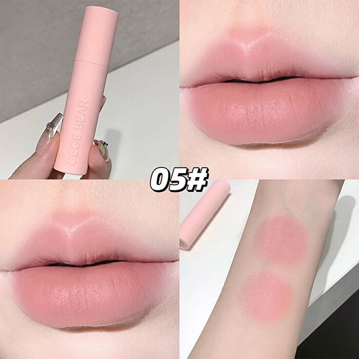 Macaron Powder Mist Lip Mud - 7 Colors - #04 Lychee Pink - 2.5g
