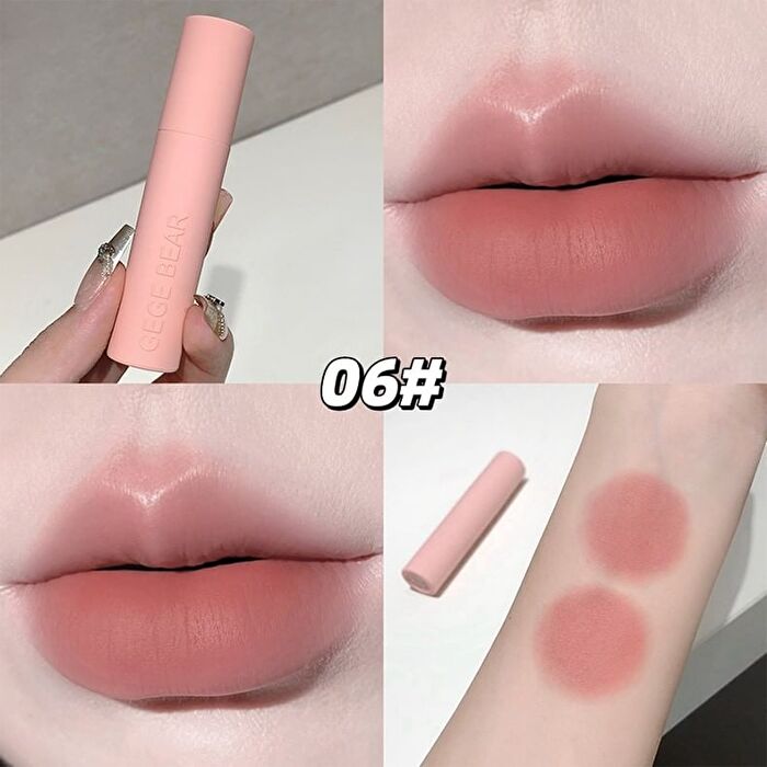 Macaron Powder Mist Lip Mud - 7 Colors - #04 Lychee Pink - 2.5g