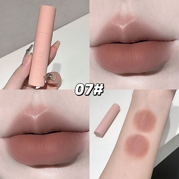 Macaron Powder Mist Lip Mud - 7 Colors - #04 Lychee Pink - 2.5g