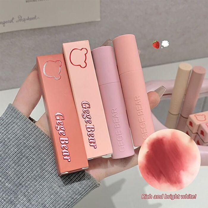 Macaron Powder Mist Lip Mud - 7 Colors - #04 Lychee Pink - 2.5g