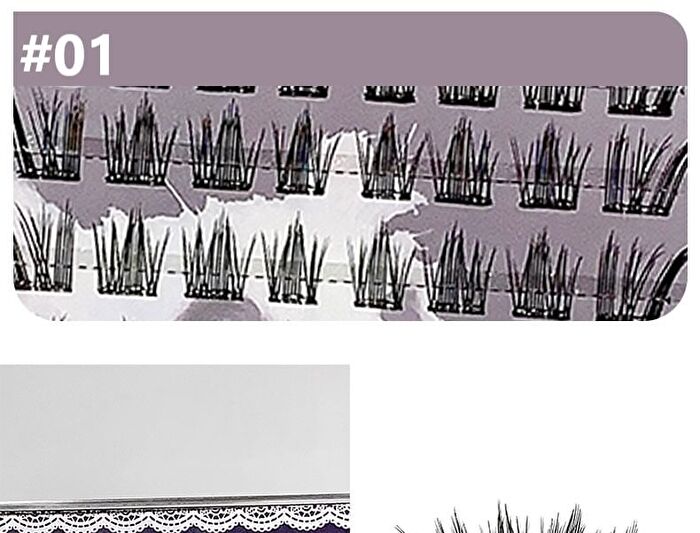 Glue-Free False Eyelashes - 6 Types - #01 Cat Style