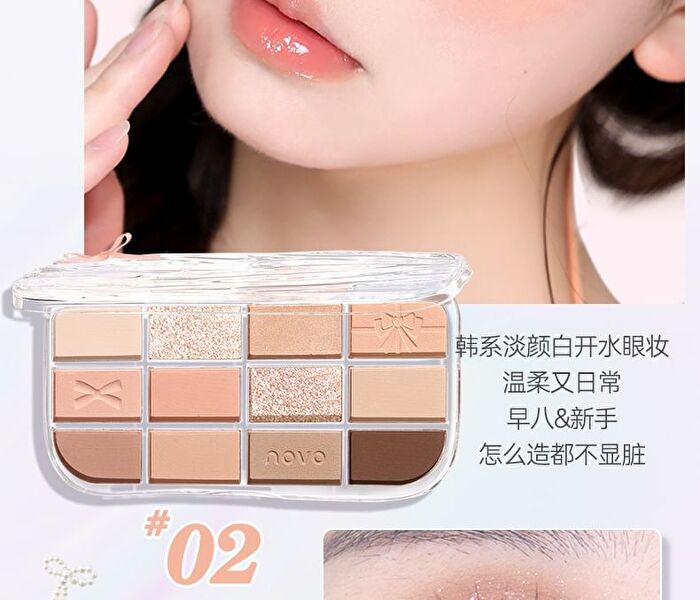 Phantom 12-Color Miracle Eyeshadow Palette - 3 Types - 01# Little Birdie - 13.6g