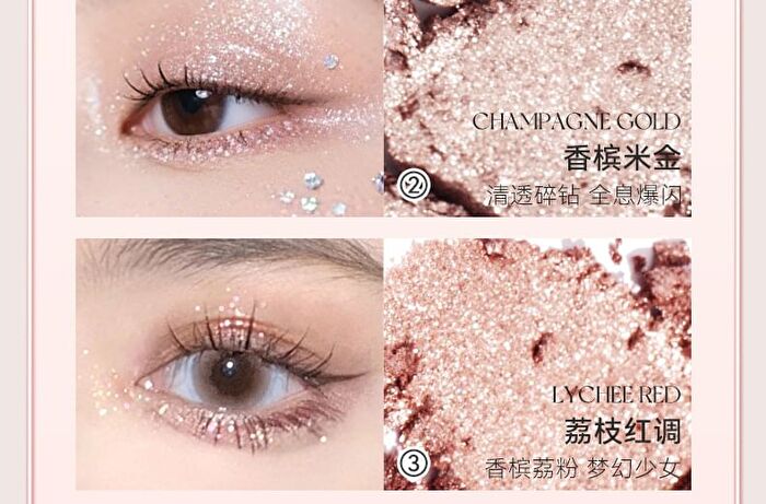 Dazzling Vivid Quad Eyeshadow Palette - 3 Types - 01# Cowherd Drill Flash - 4.8g