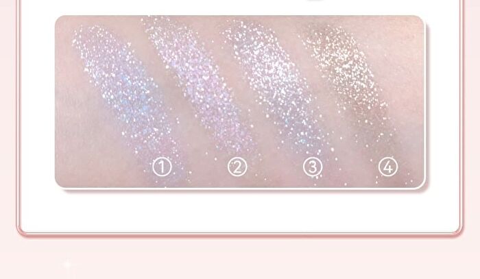 Dazzling Vivid Quad Eyeshadow Palette - 3 Types - 01# Cowherd Drill Flash - 4.8g