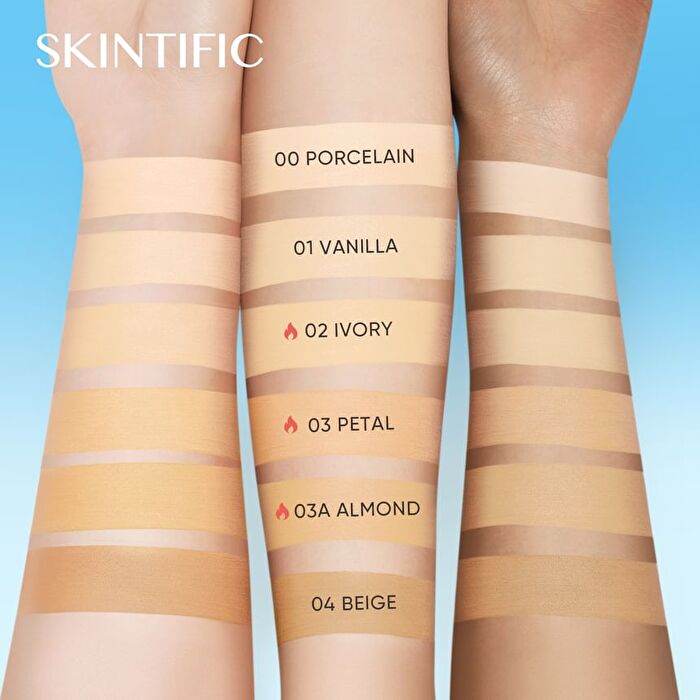 Skintific Ultra Cover Powder Foundation - 6 Shades - 00 Porcelain - 9g