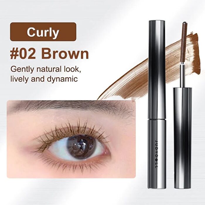 3D Curling Eyelash Iron Mascara - 8 Types - Large Volume 6 Precision Design #02 Brown
