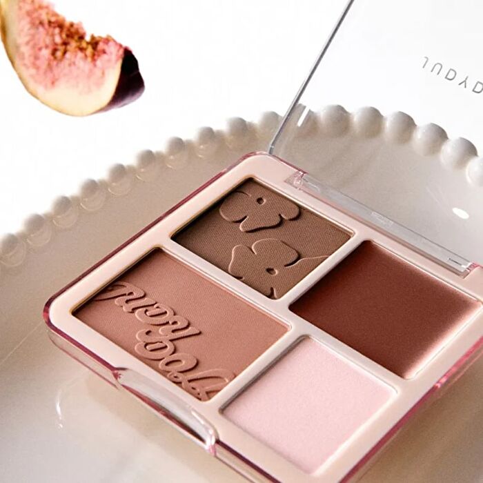 Blush & Highlight Palette - 3 Colors - #101 Bare Essential - 9g