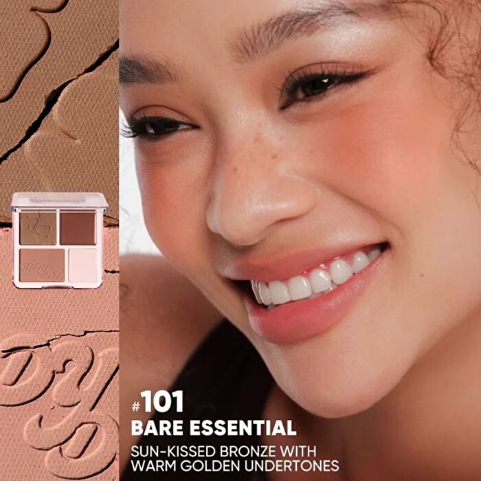 Blush & Highlight Palette - 3 Colors - #101 Bare Essential - 9g