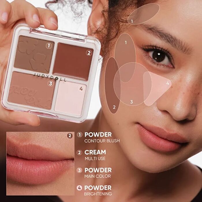 Blush & Highlight Palette - 3 Colors - #101 Bare Essential - 9g