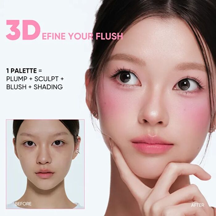 Blush & Highlight Palette - 3 Colors - #102 Berry Crush - 9g
