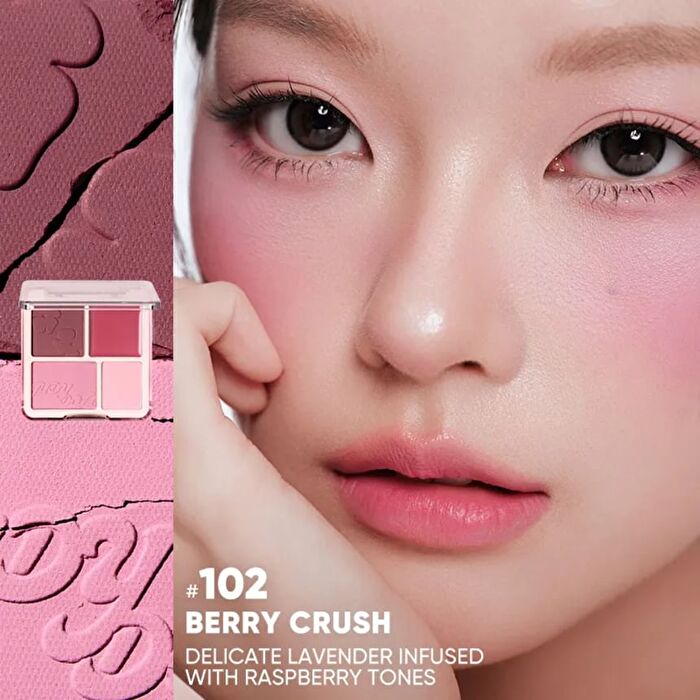 Blush & Highlight Palette - 3 Colors - #103 Poppy Pop - 9g
