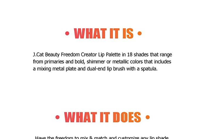 Freedom Creator Lip Palette - 2 Types - #FC102 Freedom Shimmer