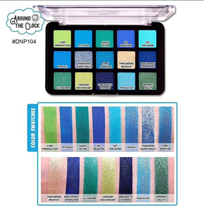 Dia & Noche Tri-Element 15 Pigment Palette - 5 Types - #DNP102 Noche