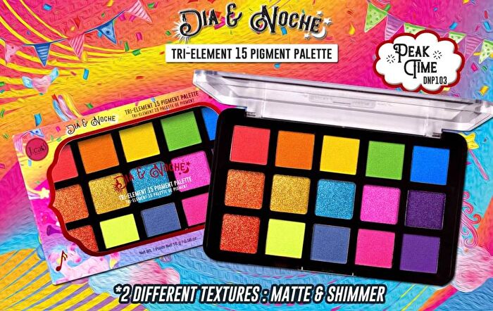 Dia & Noche Tri-Element 15 Pigment Palette - 5 Types - #DNP102 Noche